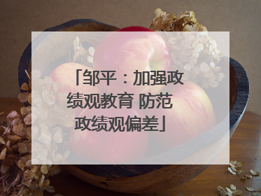 邹平：加强政绩观教育 防范政绩观偏差