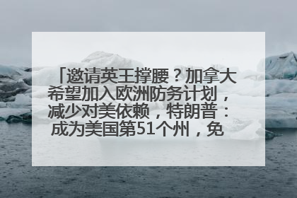 邀请英王撑腰？加拿大希望加入欧洲防务计划，减少对美依赖，特朗普：成为美国第51个州，免费用“金穹”