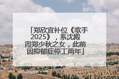 郑欣宜补位《歌手2025》，系沈殿霞郑少秋之女，此前因抑郁症停工两年