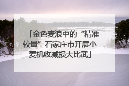 金色麦浪中的“精准较量”石家庄市开展小麦机收减损大比武