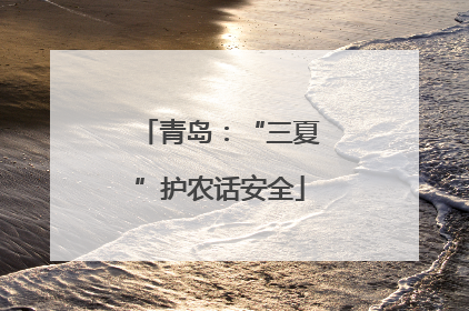 青岛：“三夏”护农话安全