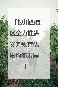 银川西夏区全力推进义务教育优质均衡发展