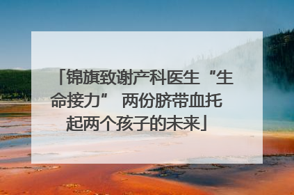 锦旗致谢产科医生“生命接力” 两份脐带血托起两个孩子的未来