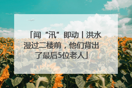 闻“汛”即动丨洪水漫过二楼前，他们背出了最后5位老人