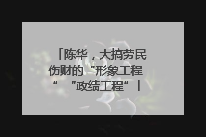 陈华，大搞劳民伤财的“形象工程”“政绩工程”