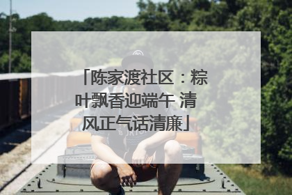 陈家渡社区：粽叶飘香迎端午 清风正气话清廉
