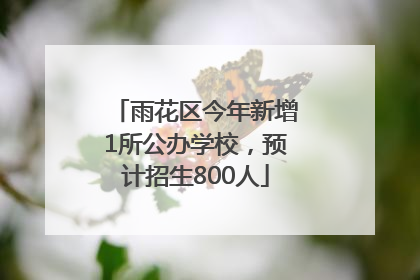 雨花区今年新增1所公办学校，预计招生800人