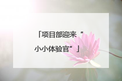 项目部迎来“小小体验官”