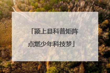 颍上县科普矩阵点燃少年科技梦