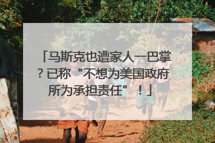马斯克也遭家人一巴掌？已称“不想为美国政府所为承担责任”！