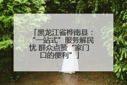 黑龙江省桦南县：“一站式”服务解民忧 群众点赞“家门口的便利”