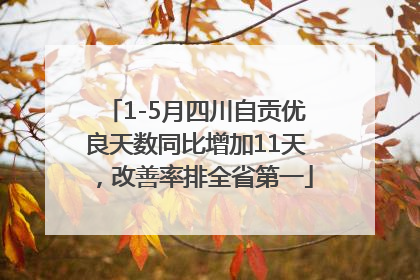 1-5月四川自贡优良天数同比增加11天，改善率排全省第一