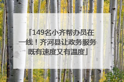 149名小齐帮办员在一线！齐河县让政务服务既有速度又有温度