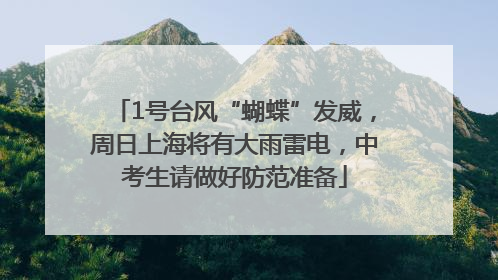 1号台风“蝴蝶”发威，周日上海将有大雨雷电，中考生请做好防范准备