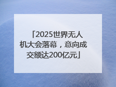 2025世界无人机大会落幕，意向成交额达200亿元