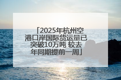 2025年杭州空港口岸国际货运量已突破10万吨 较去年同期提前一周