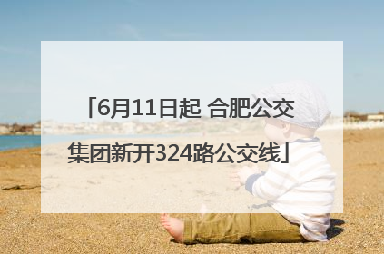 6月11日起 合肥公交集团新开324路公交线