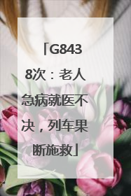 G8438次：老人急病就医不决，列车果断施救